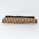 Christian Dior Trotter Canvas Chain Shoulder Bag Brown Gold Auth 170764-9