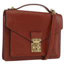 LOUIS VUITTON Epi Monceau 28 Hand Bag Brown M52123 LV Auth 170765-1