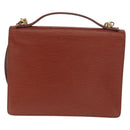 LOUIS VUITTON Epi Monceau 28 Hand Bag Brown M52123 LV Auth 170765-2