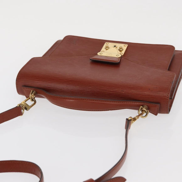 LOUIS VUITTON Epi Monceau 28 Hand Bag Brown M52123 LV Auth 170765
