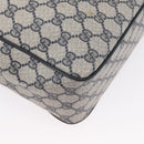 GUCCI GG Supreme Sherry Line Shoulder Bag PVC Navy Gold 904 02 084 Auth 170766-17