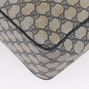 GUCCI GG Supreme Sherry Line Shoulder Bag PVC Navy Gold 904 02 084 Auth 170766-18
