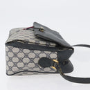 GUCCI GG Supreme Sherry Line Shoulder Bag PVC Navy Gold 904 02 084 Auth 170766-4