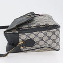 GUCCI GG Supreme Sherry Line Shoulder Bag PVC Navy Gold 904 02 084 Auth 170766-5