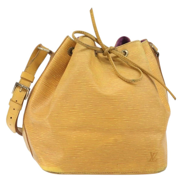 LOUIS VUITTON Epi Petit Noe Shoulder Bag Yellow M44109 LV Auth 170770