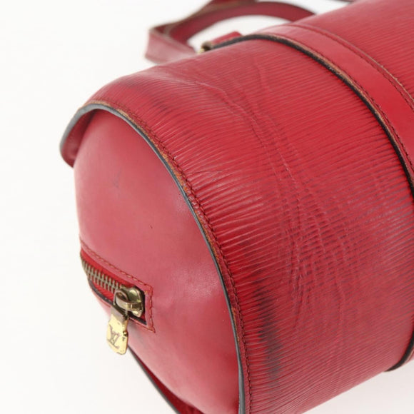 LOUIS VUITTON Epi Soufflot Hand Bag Red M52227 LV Auth 170775