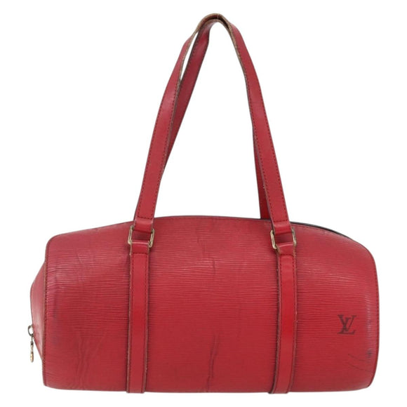 LOUIS VUITTON Epi Soufflot Hand Bag Red M52227 LV Auth 170775