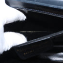 Salvatore Ferragamo Gancini Hand Bag Leather 2way Navy Gold Auth 170776-27