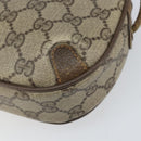GUCCI GG Supreme Web Sherry Line Bag PVC Beige Gold 89 02 066 Auth 170778-13