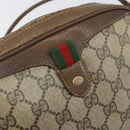 GUCCI GG Supreme Web Sherry Line Bag PVC Beige Gold 89 02 066 Auth 170778-15