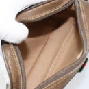 GUCCI GG Supreme Web Sherry Line Bag PVC Beige Gold 89 02 066 Auth 170778-18