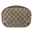 GUCCI GG Supreme Web Sherry Line Bag PVC Beige Gold 89 02 066 Auth 170778-3