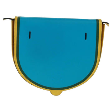 LOEWE Heel Anagram Shoulder Bag Leather Yellow Auth 170780M - 0