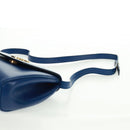 CELINE Circle Shoulder Bag Leather Blue Gold Auth 170782V-9