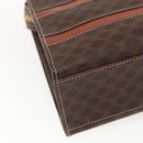 CELINE Macadam Canvas Hand Bag PVC Leather Brown Gold Auth 170786-16