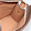 CELINE Macadam Canvas Hand Bag PVC Leather Brown Gold Auth 170786-19