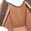 CELINE Macadam Canvas Hand Bag PVC Leather Brown Gold Auth 170786-20