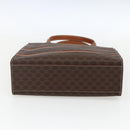 CELINE Macadam Canvas Hand Bag PVC Leather Brown Gold Auth 170786-5