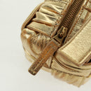 BOTTEGA VENETA MAXI INTRECCIATO Cassette Shoulder Bag Leather Gold Auth 170792-16