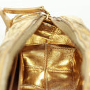 BOTTEGA VENETA MAXI INTRECCIATO Cassette Shoulder Bag Leather Gold Auth 170792-19