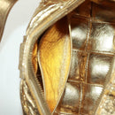 BOTTEGA VENETA MAXI INTRECCIATO Cassette Shoulder Bag Leather Gold Auth 170792-21