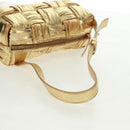 BOTTEGA VENETA MAXI INTRECCIATO Cassette Shoulder Bag Leather Gold Auth 170792-7