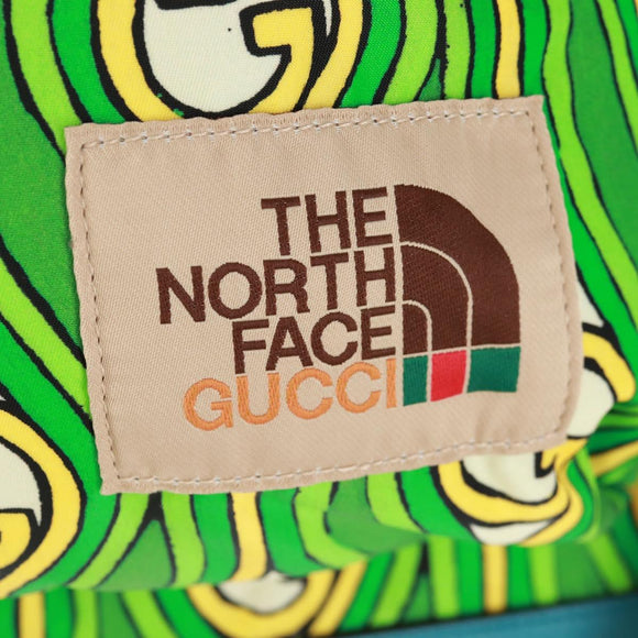 GUCCI The North Face Backpack Nylon Green Silver 650294 Auth 170794SAM
