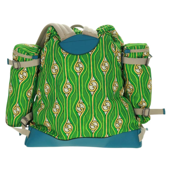GUCCI The North Face Backpack Nylon Green Silver 650294 Auth 170794SAM