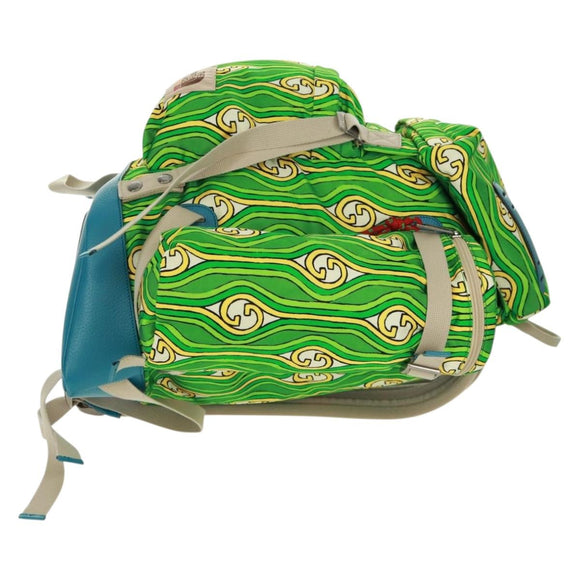 GUCCI The North Face Backpack Nylon Green Silver 650294 Auth 170794SAM