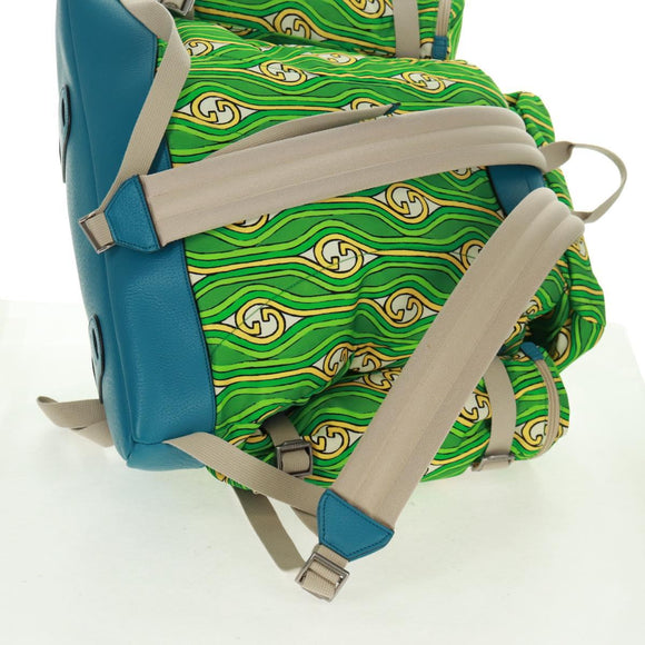 GUCCI The North Face Backpack Nylon Green Silver 650294 Auth 170794SAM