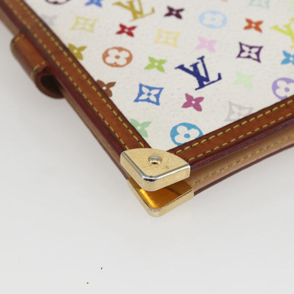 LOUIS VUITTON Multicolor Agenda PM Day Planner Cover White R21074 LV Auth 170796