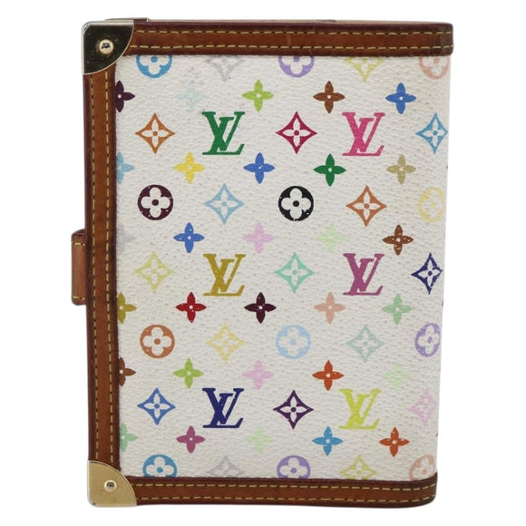 LOUIS VUITTON Multicolor Agenda PM Day Planner Cover White R21074 LV Auth 170796