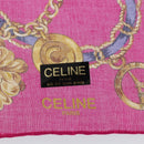 CELINE Circle Pouch Nylon Black Gold Auth 170798V-11