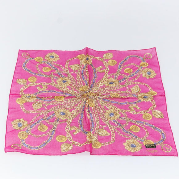 CELINE Circle Pouch Nylon Black Gold Auth 170798V