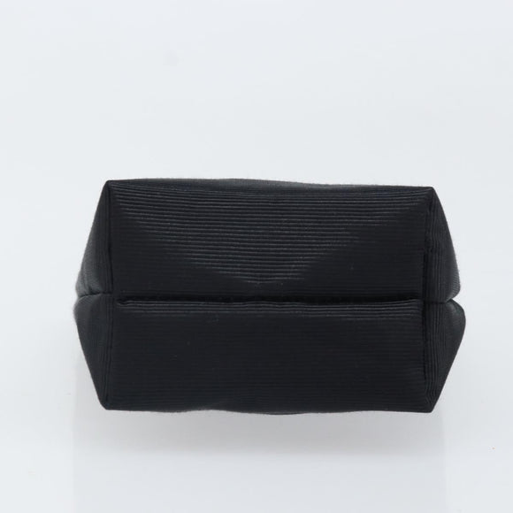 CELINE Circle Pouch Nylon Black Gold Auth 170798V