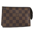 LOUIS VUITTON Damier Ebene Poche Toilette 15 Pouch N47548 LV Auth 170802V-1
