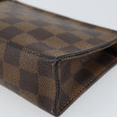 LOUIS VUITTON Damier Ebene Poche Toilette 15 Pouch N47548 LV Auth 170802V-15