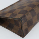 LOUIS VUITTON Damier Ebene Poche Toilette 15 Pouch N47548 LV Auth 170802V-16