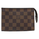 LOUIS VUITTON Damier Ebene Poche Toilette 15 Pouch N47548 LV Auth 170802V-13