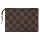 LOUIS VUITTON Damier Ebene Poche Toilette 15 Pouch N47548 LV Auth 170802V-2
