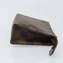 LOUIS VUITTON Damier Ebene Poche Toilette 15 Pouch N47548 LV Auth 170802V-3