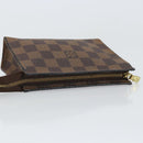 LOUIS VUITTON Damier Ebene Poche Toilette 15 Pouch N47548 LV Auth 170802V-5