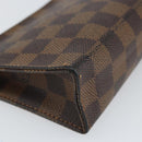 LOUIS VUITTON Damier Ebene Poche Toilette 15 Pouch N47548 LV Auth 170802V-14