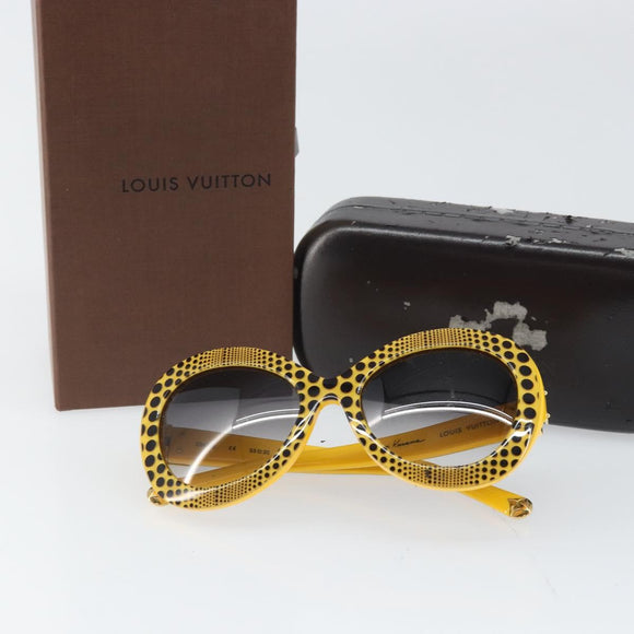 LOUIS VUITTON Wave Oversized Sunglasses plastic Yellow LV Auth 170806SAV