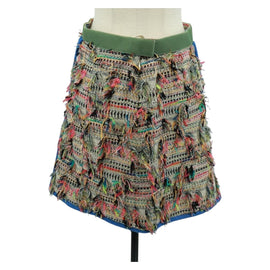 CHANEL Skirt Tweed Multicolor CC Auth 170807V - 0
