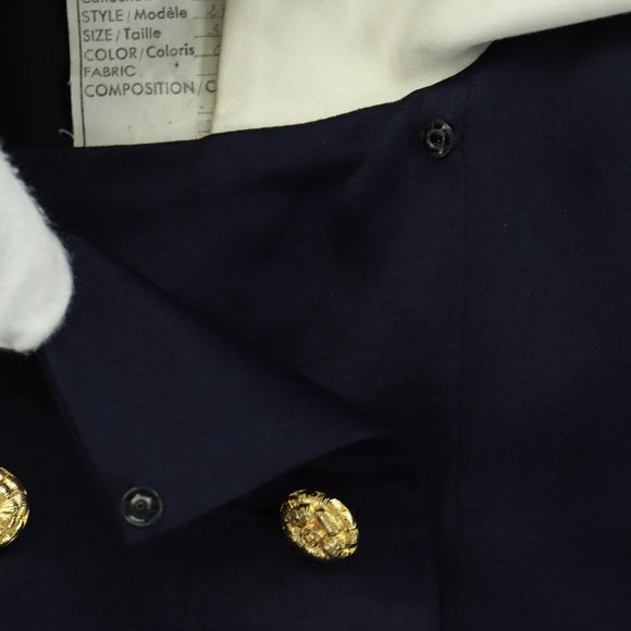 CHANEL One Piece Cotton Navy CC Auth 170808V