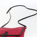FENDI Zucchino Canvas Shoulder Bag Red Silver Auth 170824-8