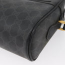 GUCCI GG Supreme Web Sherry Line Tasche PVC Schwarz Gold 72 02 088 Auth 170825A-11
