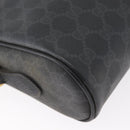 GUCCI GG Supreme Web Sherry Line Tasche PVC Schwarz Gold 72 02 088 Auth 170825A-12