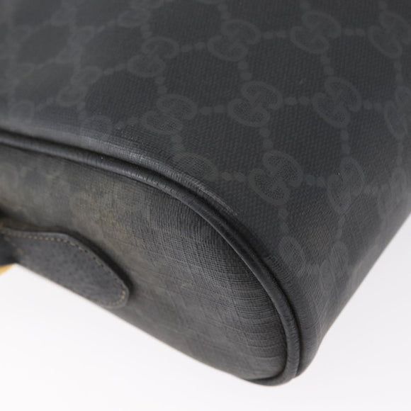 GUCCI GG Supreme Web Sherry Line Tasche PVC Schwarz Gold 72 02 088 Auth 170825A